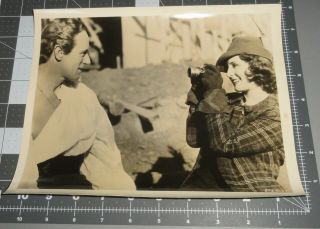 1936 Norma Shearer W/ Camera Leslie Howard Romeo & Juliet Movie Publicity Photo