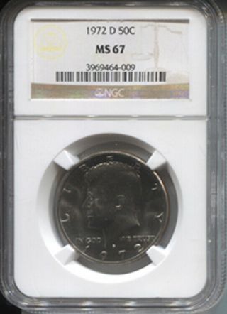 1972 D Kennedy Half Dollar Ngc Ms67