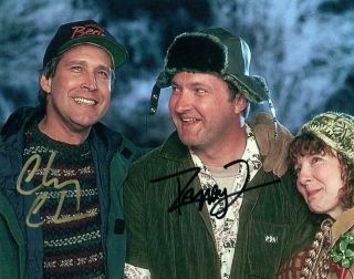 Chevy Chase Randy Quaid Christmas Vacation Signed 8x10 Autographed Photo
