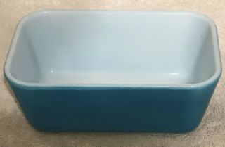 Pyrex Blue Refrigerator Dish No Lid 502 - B A - 34 Vgc 7 " X 4.  5 " 3 " Deep Vintage