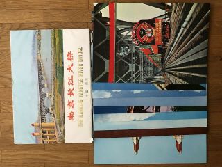 China Old Postcard Album The Nanking Yangtse River Bridge 9 Cards