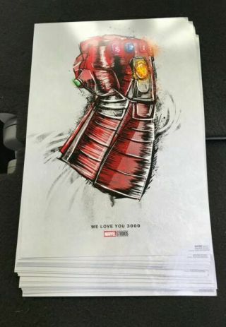 Avengers Endgame We Love You 3000 Official Movie Poster Promo Cinemark Amc