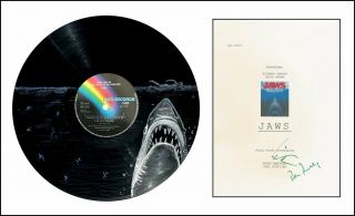 Peter Benchley Jaws Authentic Signed Autograph With Hand Painted Vinyl