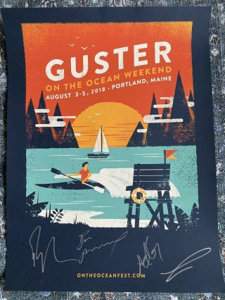 Guster On The Ocean 2018 Signed Poster