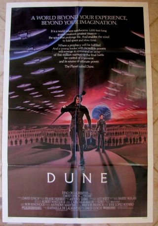 Dune David Lynch Sci - Fi Fantasy Outer Space Alien Classic 1984 1sh Movie Poster