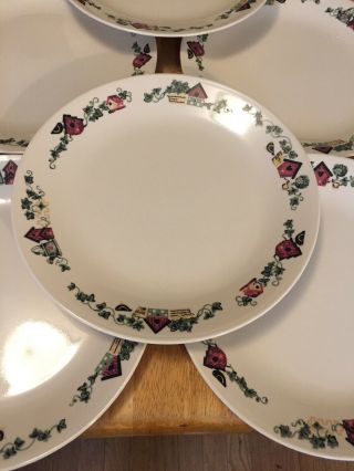 8 Corelle Garden Home Dinner Plates 10 1/4 