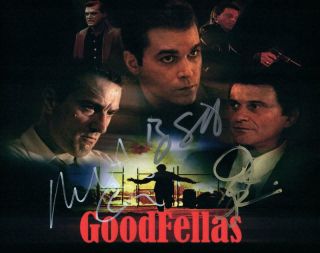 Robert Deniro Ray Liotta Joe Pesci Goodfellas Autographed Signed 8x10photopiccoa