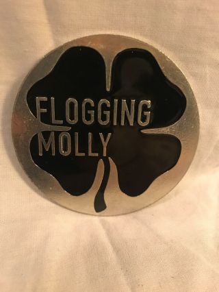 Flogging Molly Shamrock Belt Buckle Irish Punk Rock