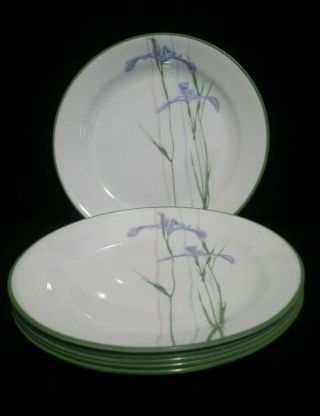 Set Of 6 Corelle Shadow Iris Bread/ Dessert Plates 7 1/4 "