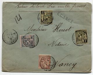 1905 Monaco To France Registered Declared Value Cover,  Cv $350.  00