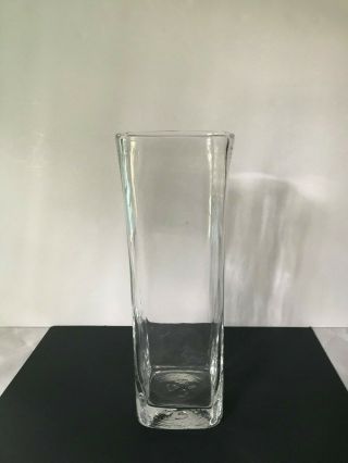 Simon Pearce Woodbury Large Clear Glass Vase 13 1/2 Inches Tall