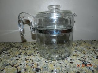 Pyrex Coffee Pot 9 Cup Flameware Glass 7759 Percolator