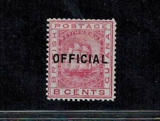 British Guiana 1877 S.  G.  10 8 Cent Rose Signed Cv L2200