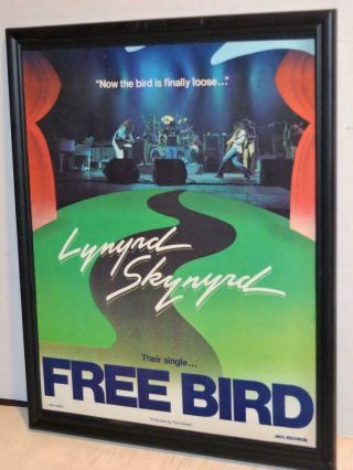 Lynyrd Skynyrd 1973 Bird Framed Promotional Poster / Ad