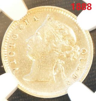 1888 China Hong Kong 5 Cent Victoria Silver Coin Ngc Xf Details