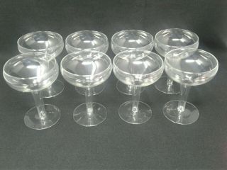 Vintage Hollow Stem Champagne Glasses Set Of 8