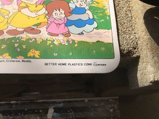 1990 Filmation Snow White Happily Ever After Vinyl Placemat 3
