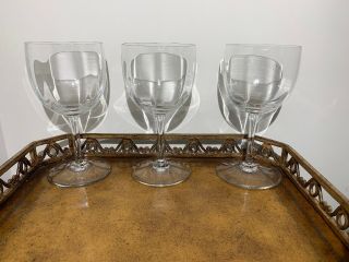 Baccarat Crystal Water Goblets Red Wine Glasses Set Of 3 Montaigne Optic