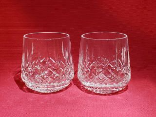 2 Waterford Lismore Roly Poly Tumbler Old Fashioned Crystal Glasses 9oz