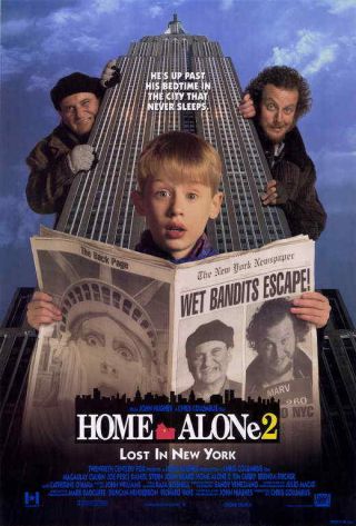Home Alone 2 Lost In York Macaulay Culkin S/s 27x40 Movie Poster A