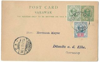 Sarawak To Germany Ps Card Cover 1903