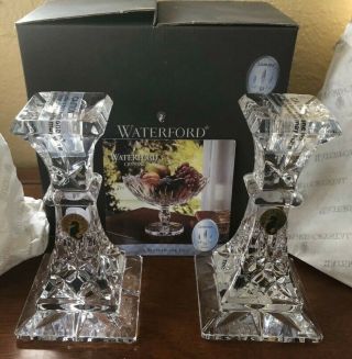 Waterford Crystal Lismore 6 " Candlesticks Nib