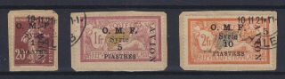 Syria Syrie 1921,  Air Mail,  Yvert Pa 7 - 9 On Pieces