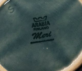Arabia S Finland MERI Blue Mocca Brown Stoneware Ulla Procope COFFEE POT w Lid 3