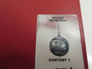 Waterford Holiday Heirlooms Silver & Red Glass Holiday Waves Ball Ornament & Box 2