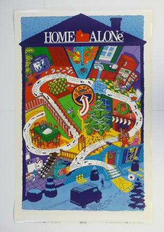 Home Alone Burglar Trap Poster Fox 22 " X34 " Movie Promo 1990