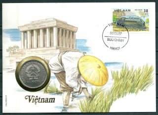 Coin Fdc Cover 1987 Vietnam 10 Dong Coin 1993 Prehistoric Animals - Cag 241119