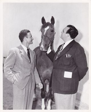 Director George Sidney Fred Zinnemann Horse Candid Studio Set Vintage Mgm Photo
