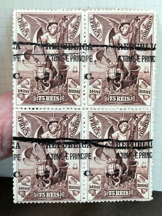 1913 Rare São Tomé E Principe Portuguese Colonial Error Stamps (printers Waste)