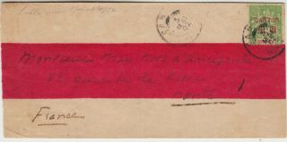 China Cover - French Post Office Canton - Overprint On Indochine To France 1902