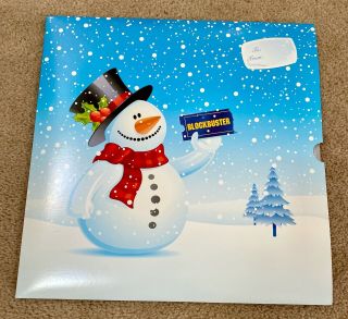 Blockbuster Video Movie Reel DVD Holiday Gift holder card - Rare & Out of Print 2