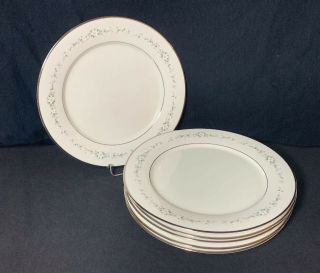 Noritake Ivory China Heather Dinner Plates 10 1/2” Set Of 6