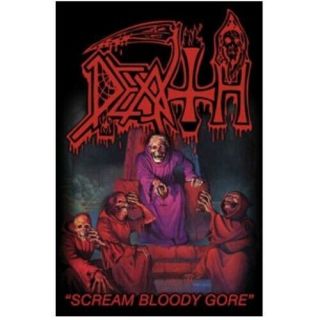 Death Scream Bloody Gore Fabric Poster Flag Official Death Metal