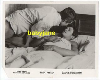 Jean Seberg Jean - Paul Belmondo Vintage 8x10 Photo 1960 Breathless