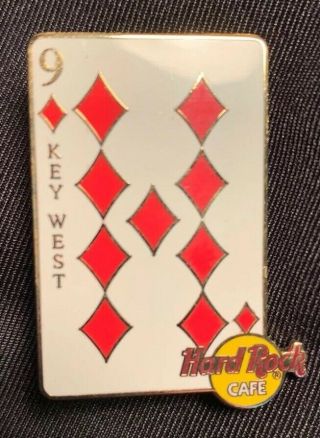Hard Rock Cafe Key West 9 Of Diamonds Playing Card Pin