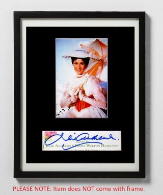 Julie Andrews Matted Autograph & Photo The Sound Of Music Mary Poppins