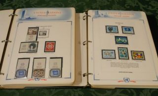 2 - UN WHITE ACE SPECIALTY ALBUMS 595 STAMP,  SHEETS FILLED SHOWGARD MOUNTS - MH/MNH 2