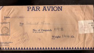 Canada Ww2 Censored Post Office Cover Airmail To Curacao Caribbean 1944