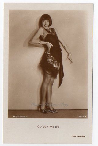Colleen Moore Leggy Movie Star Actress Vintage Orig Photo Postcard Iris Verlag