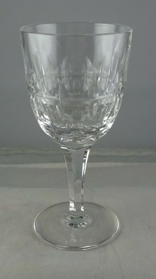 7 Stuart Clifton Park Crystal Sherry Glasses Cut Thumbprint & Vertical - Signed 3