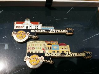 25th Anniversary Orlando Staff Hard Rock Cafe Pin Set Hrc 85350 Limited To 650