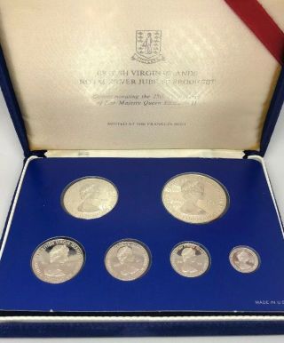 1978 British Virgin Islands Royal Silver Jubilee Proof Set 25th Anniv Franklin M