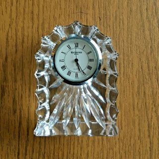 Vintage Waterford Crystal Desk Clock Made In Ireland Signed