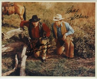 James Drury & Doug Mcclure - " The Virginian " - Signed 8x10 Photograph
