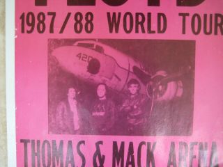 PINK FLOYD 1987/88 World Tour Tribune Showprint 22 