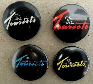 The Tourists X4 Rare Badges Pins Annie Lennox Eurythmics 1980 Music Memorabilia